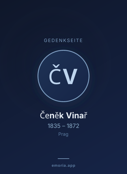 Gedenkportrait von Čeněk Vinař