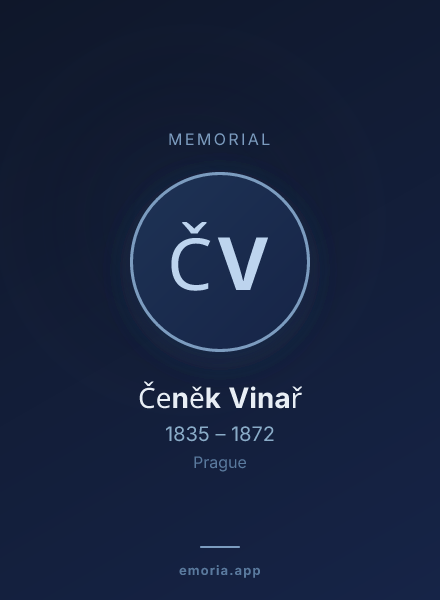 Memorial portrait of Čeněk Vinař