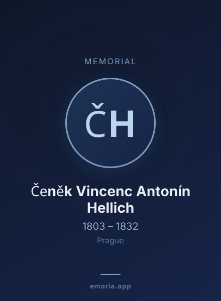 Memorial portrait of Čeněk Vincenc Antonín Hellich