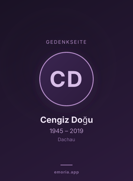 Gedenkportrait von Cengiz Doğu
