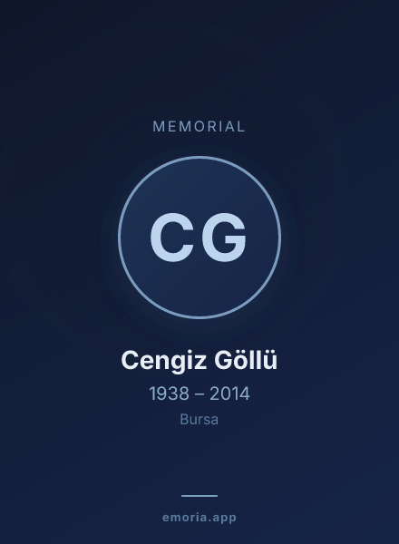 Memorial portrait of Cengiz Göllü