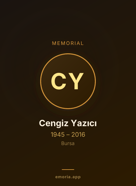 Memorial portrait of Cengiz Yazıcı