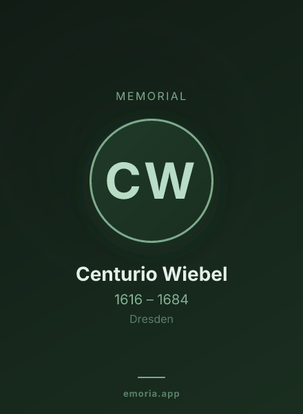 Memorial portrait of Centurio Wiebel