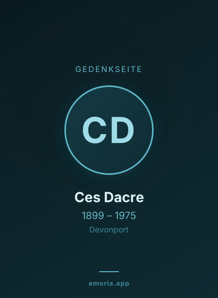 Gedenkportrait von Ces Dacre