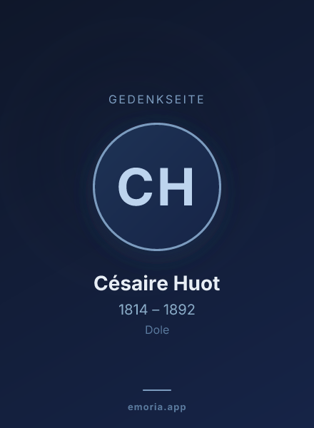 Gedenkportrait von Césaire Huot