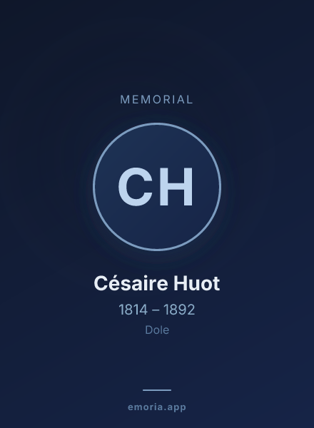 Memorial portrait of Césaire Huot