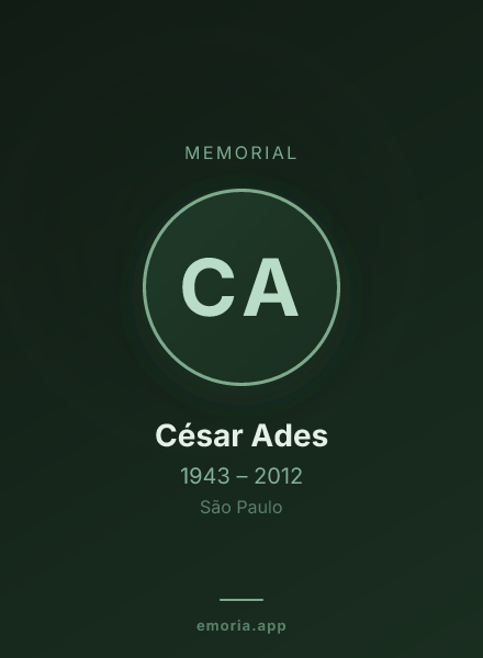 Memorial portrait of César Ades