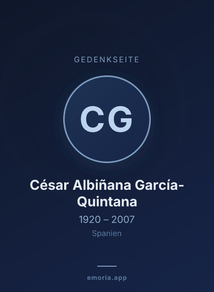Gedenkportrait von César Albiñana García-Quintana