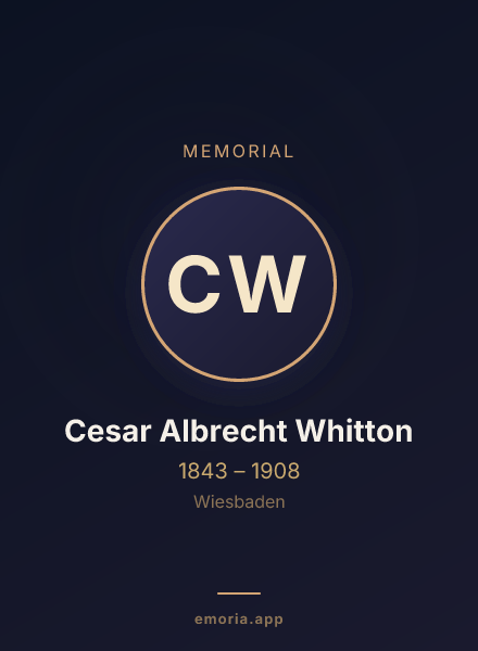 Memorial portrait of Cesar Albrecht Whitton