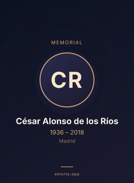 Memorial portrait of César Alonso de los Ríos