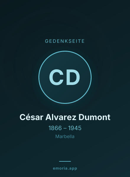 Gedenkportrait von César Alvarez Dumont
