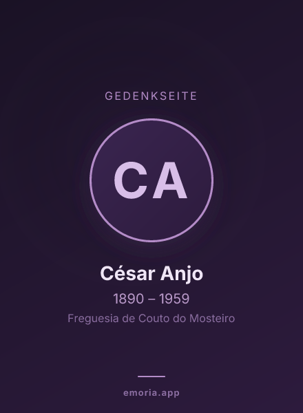 Gedenkportrait von César Anjo