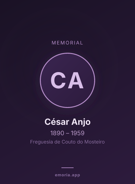 Memorial portrait of César Anjo
