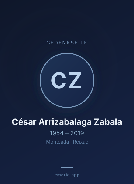 Gedenkportrait von César Arrizabalaga Zabala
