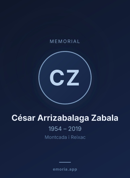 Memorial portrait of César Arrizabalaga Zabala