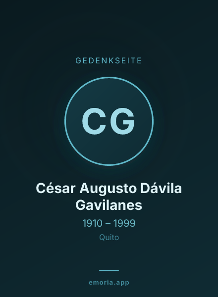 Gedenkportrait von César Augusto Dávila Gavilanes