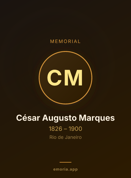 Memorial portrait of César Augusto Marques