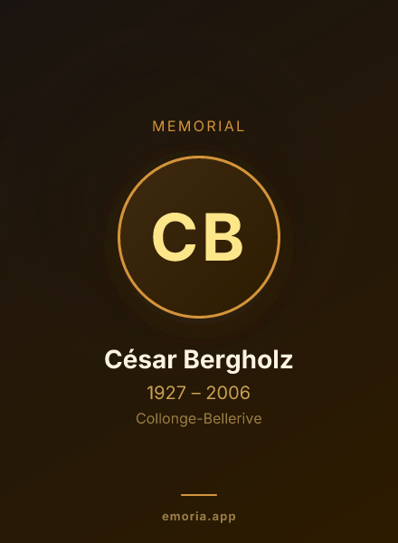 Memorial portrait of César Bergholz
