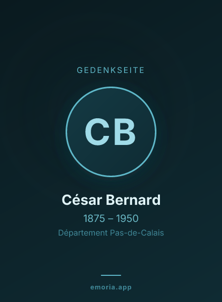 Gedenkportrait von César Bernard