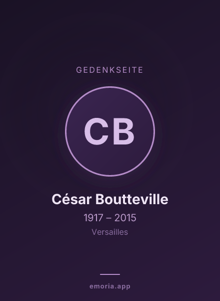 Gedenkportrait von César Boutteville