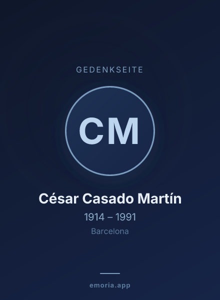 Gedenkportrait von César Casado Martín