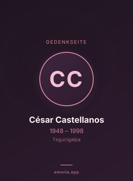 Gedenkportrait von César Castellanos