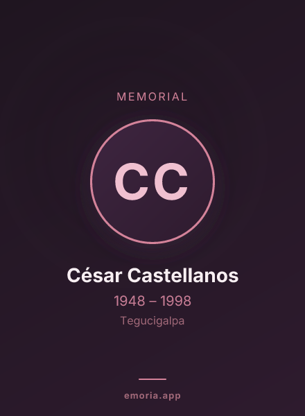 Memorial portrait of César Castellanos