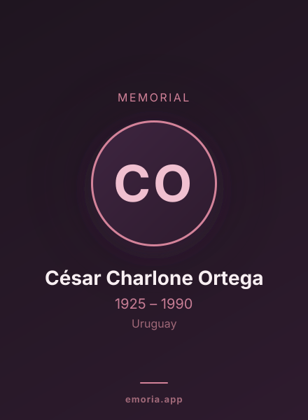 Memorial portrait of César Charlone Ortega