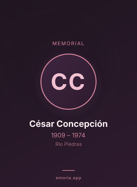 Memorial portrait of César Concepción