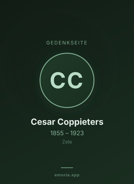 Gedenkportrait von Cesar Coppieters