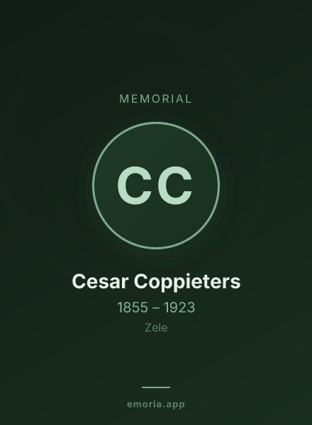 Memorial portrait of Cesar Coppieters