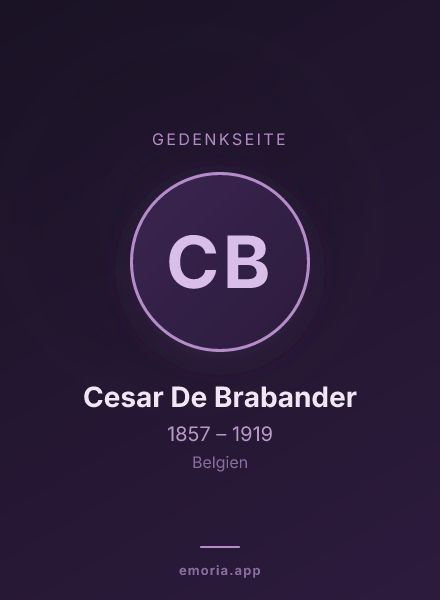 Gedenkportrait von Cesar De Brabander