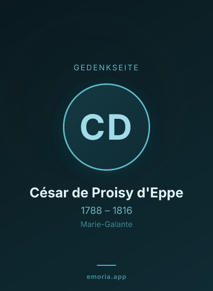 Gedenkportrait von César de Proisy d'Eppe