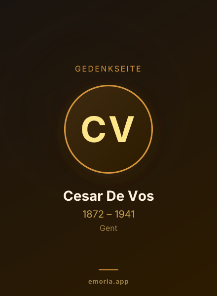 Gedenkportrait von Cesar De Vos
