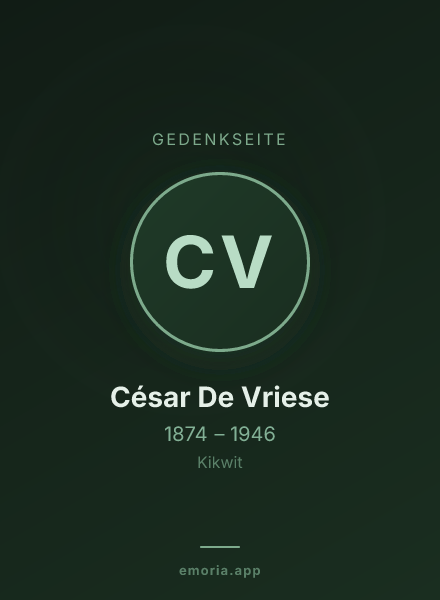 Gedenkportrait von César De Vriese