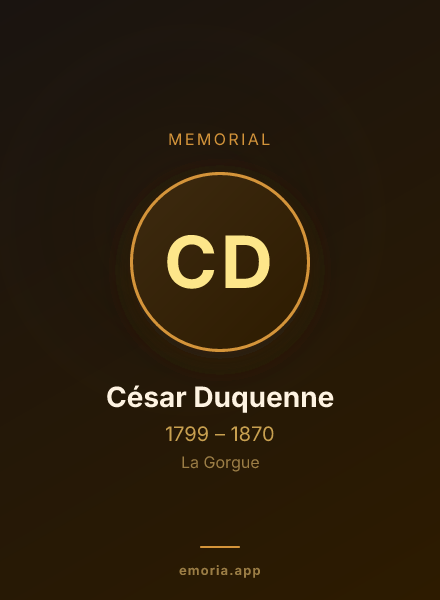 Memorial portrait of César Duquenne