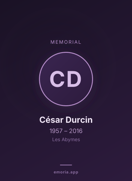 Memorial portrait of César Durcin