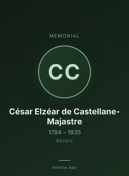 Memorial portrait of César Elzéar de Castellane-Majastre