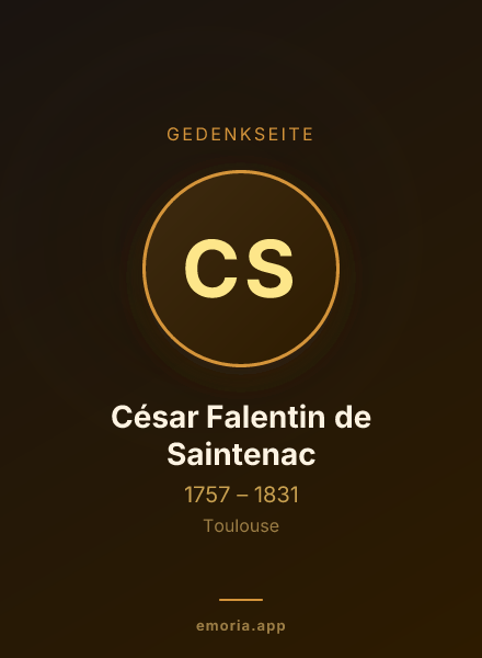 Gedenkportrait von César Falentin de Saintenac