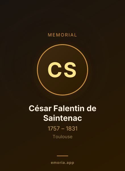 Memorial portrait of César Falentin de Saintenac