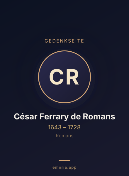 Gedenkportrait von César Ferrary de Romans