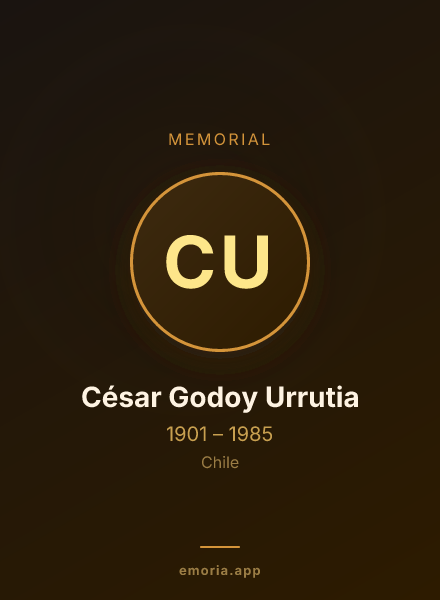 Memorial portrait of César Godoy Urrutia