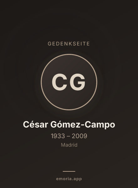 Gedenkportrait von César Gómez-Campo