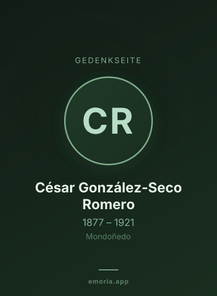 Gedenkportrait von César González-Seco Romero