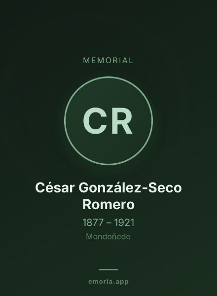 Memorial portrait of César González-Seco Romero