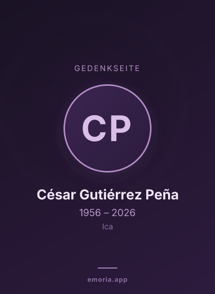 Gedenkportrait von César Gutiérrez Peña