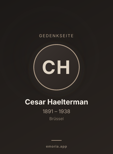 Gedenkportrait von Cesar Haelterman