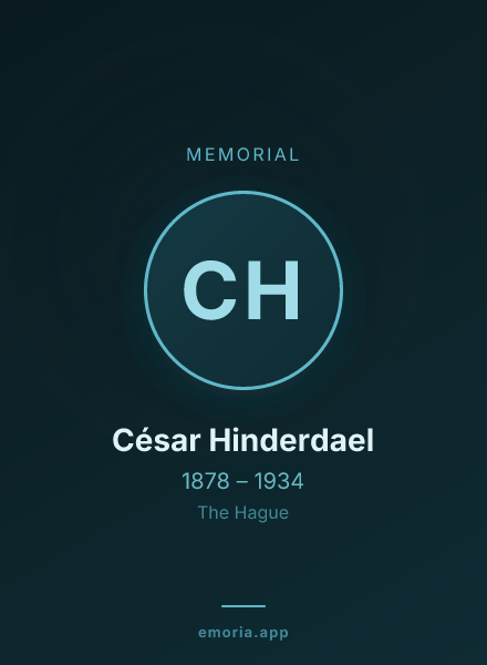 Memorial portrait of César Hinderdael