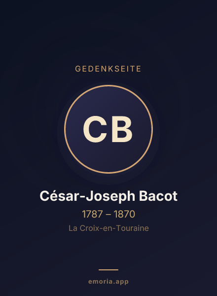 Gedenkportrait von César-Joseph Bacot