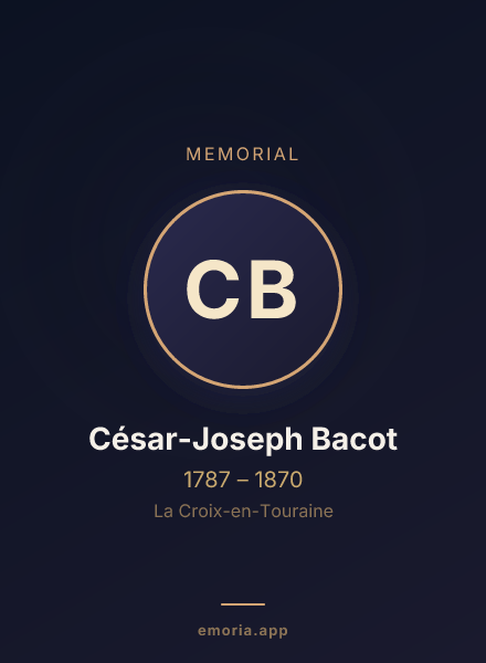 Memorial portrait of César-Joseph Bacot